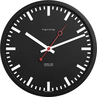 HERMLE Bahnhofsuhr 30,5 cm 30471-740870 schwarz