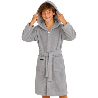 Morgenstern Bademantel Kinder Frottee Baumwolle Junge Mädchen Kapuze Jimmy | Weich, saugfähig, atmungsaktiv - Auf Schadstoffe geprüft - Standard 100 by OEKO-TEX - 164