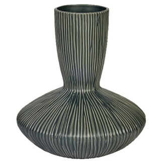 Lambert - Vase, Blumenvase, Gefäß - Issey - Keramik - Farbe: rauchgrau - (ØxH) 27,5 x 30,5 cm
