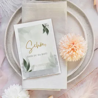 Gastgeschenk - Blumensamen | Kleine Aufmerksamkeit Hochzeit, Taufe, Kommunion, etc. | Verschiedene Varianten & Mengen (20 Stück - Olive)