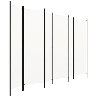 vidaXL 6-tlg. Raumteiler Weiß 300x180 cm