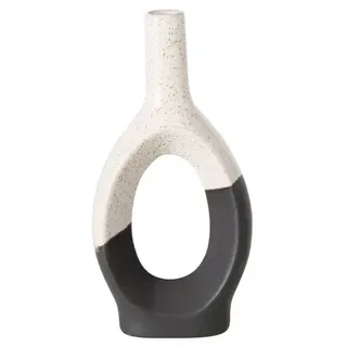 Boltze Vase Uniqua - Grau, Schwarz, Weiß