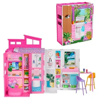 Barbie Puppenhaus Barbie Ferienhaus pink HRJ77