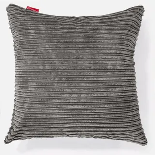 Lounge Pug Extra Große Kissen 70 x 70cm Cord Schiefergrau Zierkissen Sofakissen Dekokissen