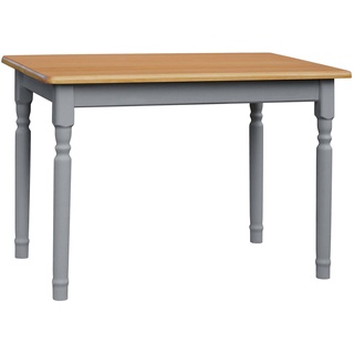 Grau Esstisch Küchentisch Tisch MASSIV Kiefer Holz Landhausstil - NEU (60 x 80 cm)