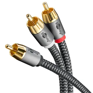 goobay Cinch Y-Kabel 3,5mm Klinken-Stecker / 2x Cinch-Stecker 3,0m (65301)