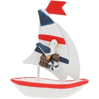 RORPOIR Segelmodell Strand Nautisches Design Wohnkultur-set Nautische Segelboot Figur Segelschiff Mini-segelboot Aus Holz Ornament Handwerk Schreibtischverzierung Mdf Geschenk Miniatur