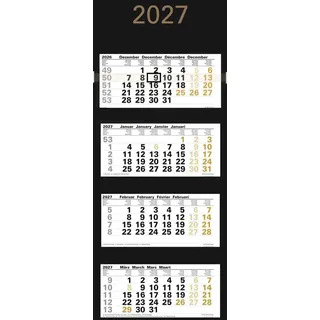 2027 GÜSS 4-Monatskalender einzelne Monatsblöcke