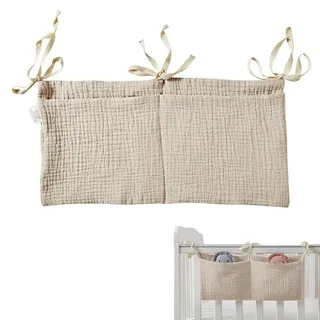 YAYNO Hängender Babybett Organizer Organizer Beistellbett Baby Hängender Bett Aufbewahrung für Kinderzimmer Praktischer Babybetttasche für Windeln Kleidung Spielzeug