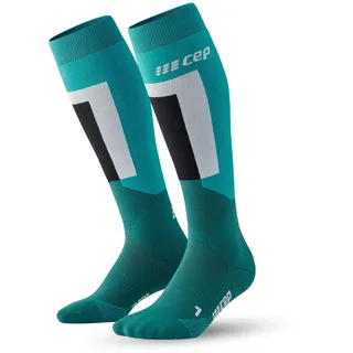 CEP - Skisocken mit Kompression für Damen, Lange Kompressionsstrümpfe, Größe III/M / 39-42, Turquoise/Green - 3
