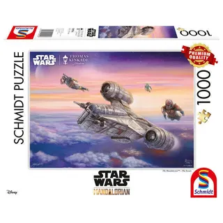 Puzzle 1000 elementów. Star Wars. The Mandalorian. Eskorta - T. Kinkade