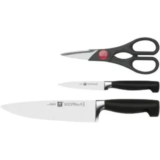 Zwilling Vier Sterne Messerset 3-tlg. Schwarz/Silber