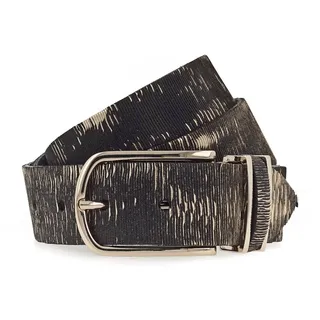 B.belt Damengürtel Leder schwarz/gold 95