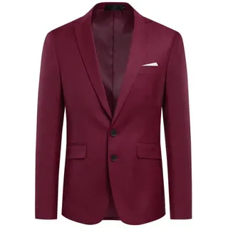 Allthemen Anzugsakko Herren Anzugjacke Slim Fit Sakko Modern Blazer für Business rot 52