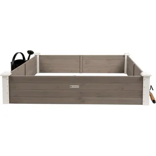 wondermake® WONDERMAKE Große Hochbeet-Umrandung 120 x 120 x 26,5 cm Grau