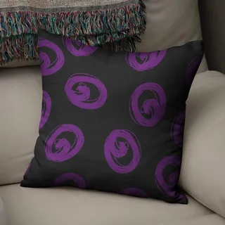 Le Jardin du Lin Kissen Zierkissenbezug Kissenbezug, Lila & Schwarz Dekoration, Für Zuhause Autos Büro Sofa Wohnzimmer Couch Schlafzimmer Dekor, 43x43 Cm - Entworfen und hergestellt in der Türkei