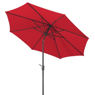 Schneider Sonnenschirm Harlem, rot, 270 cm rund, 640-77, Gestell Stahl, Bespannung Polyester, 5 kg