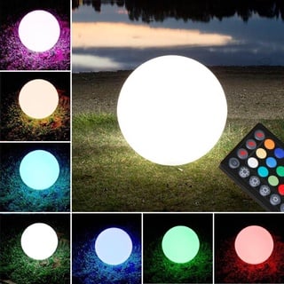 Leuchtkugel | Ø30 cm | RGB LED | Outdoor | Fernbedienung | Kugelleuchte, Gartenkugel LED, Kugellampe Garten
