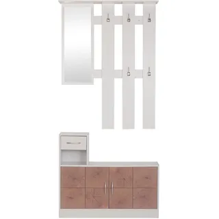 HTI-Living, Garderobe + Kleiderstange, Garderoben-Set Dana mit Schuhschrank Weiss