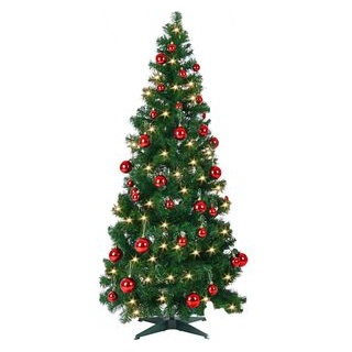 CASARIA Weihnachtsbaum 107682, Pop-Up, 180cm, geschmückt, grün, mit Beleuchtung