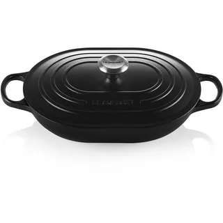 Le Creuset Oblong Bräter 31 cm oval schwarz matt