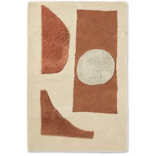 Ferm Living - Bloco Tuftteppich, 80 x 120 cm, blush / off-white