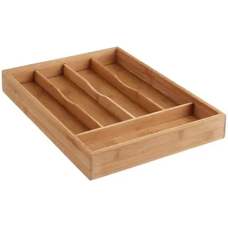 5 five simply smart Simply Smart Besteckkasten 5 Fächer Bambus 25 x 34 x 4,3 cm
