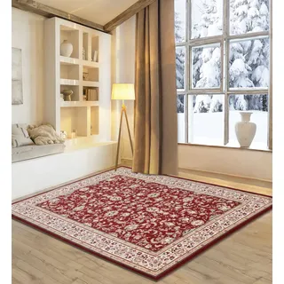 OTTO home Wollteppich OTTO HOME "Oriental D2", rot, B:80cm H:10mm L:150cm, Schurwolle, Teppiche, reine Wolle, Orient-Optik, Wohnzimmer