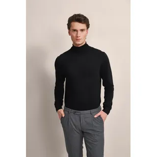 bugatti Rollkragenpullover aus 100 % Merinowolle schwarz XL