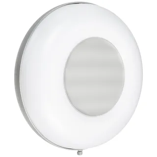 LUTEC Moderne Außenleuchte "Origo" für Wände oder Decken, Aluminiumspritzguss, Durchmesser 28 cm, 1x E27 ohne Leuchtmittel, silberfarbig, IP54 3331 SI