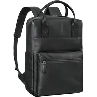 STILORD Topaz Moderner Lederrucksack Laptop 16 Zoll für Damen & Herren Businessrucksack Echtleder Arbeitsrucksack Groß für Arbeit Office Reisen - Vintage Design Farbe:schwarz