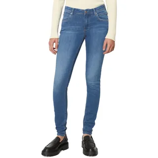 Slim-fit-Jeans MARC O'POLO DENIM "aus Organic-Cotton-Mix-Stretch" Gr. 27 32, Länge 32, blau Damen Jeans Röhrenjeans