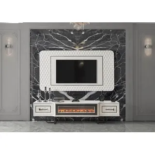 Kamin Sideboard Fernseher Ständer rtv Kommode 2tlg. Wohnwand tv board wand