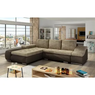 MF Design Onitaro Recamiere Links in Beige -  (L) 200 x (B) 295 x (H) 82 cm | Gr.: onesize