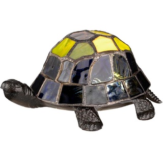 Dekoleuchte LED Tischlampe Tierlampe Schildkröte Tiffany-Glas Vintage-Bronze
