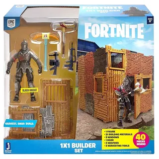 FORTNITE FNT0048 FORTNITE-1x1 Builder Set mit Spielfigur Black Knight Serie 1, mehrere Farben