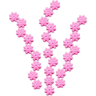 Meyercordt GmbH Dekorative Kerze - Wachsdekor Blüten rosa 8x8mm - 29 Stk.