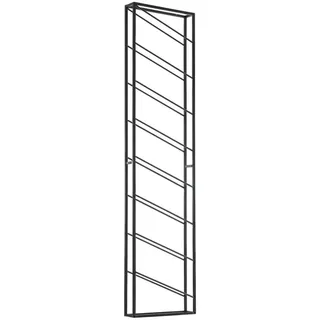 Wohnling Weinregal 36 x 8 x 150 cm Schwarz