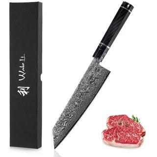 Wakoli Kuroyami Damastmesser Kochmesser 20 cm Schwarz