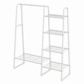 Songmics Garderobenständer 101,7 x 153,3 x 40 cm Weiß