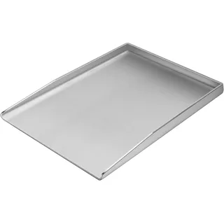 Universal Edelstahl Plancha Grillplatte 37x26CM Universal BBQ Plancha Grillpfanne passend für Weber Gasgrill und Holzkohlegrill,Rechteckig,universal und massiv
