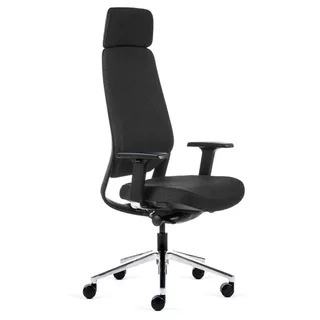 Bürodrehstuhl Inwerk Teamo Plush plus schwarz mit Nackenstütze | 4D-Armlehne | Grau/Blau/Grün | gepolstert | Synchronmechanik | Inwerk | ergonomisch