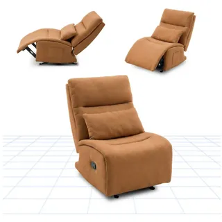 FLEXISPOT Loungesessel Cradle, Relaxsessel, Liegesessel, Schaukelstuhl mit Seitentaschen (Relaxsessel, Rockingsessel, mit 3-Fach Liegefunktion), Kissen & Seitentasche, ideal für Familie & Entspannung orange