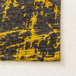 Vintage Teppich Scroom 200 x 290 cm Mischgewebe Gold, Schwarz Gold /