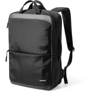 tomtoc 24L Business Laptop Rucksack für 15,6 16 17,3 Zoll Computer, Tagesrucksack Professional Backpack Rucksäcke mit Kabel Durchgangstasche für Büro, Arbeit, Alltag, Schwarz