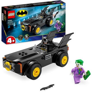 LEGO DC Verfolgungsjagd im Batmobile: Batman vs. Joker Spielzeugauto-Set, Superhelden-Starterset mit 2 Minifiguren, Spielzeug für Vorschulkinder, Jungen, Mädchen ab 4 Jahren, schnell aufgebaut 76264