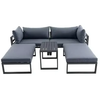 Sunfun Maja Loungemöbel-Set  (5 -tlg., Aluminium, Anthrazit)