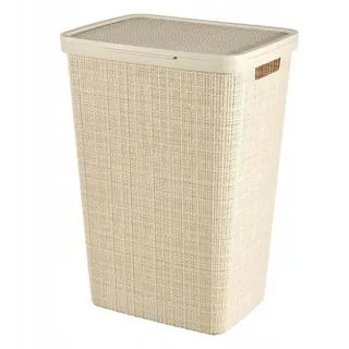 Curver Wäschekorb Jute 58 l, Beige, 70 % recycelt