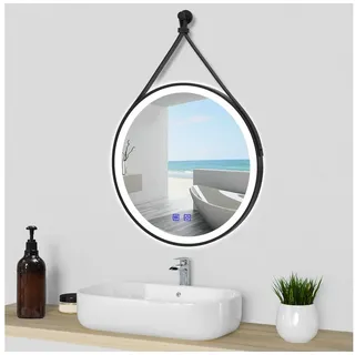 duschspa Badspiegel Rund Badezimmerspiegel Wandspiegel mit LED Beleuchtung Touch, Φ 40/50/60/70/80/90/100 cm runder Spiegel Ø 70 cm x 4 cm