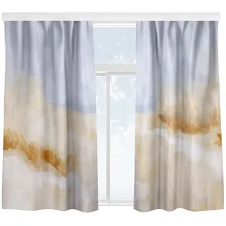 Bilderdepot24 Vorhang Gardine Modern Sanftes Dünengras Türvorhang Raumteiler (2 St), Multifunktionsband, blickdicht, Samt, Schiebegardinen Wohnzimmer Schiebevorhang beige 130 cm x 175 cm